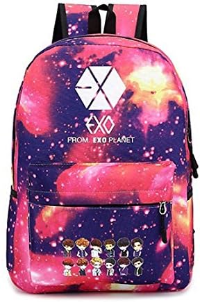 Teen Young Girls KPOP EXO Starry Sky Canvas Travel Backpacks Schoolbags