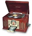 Crosley CR73-3 Celebrity 3-Disc Entertainment Center Audio System, Cherry
