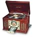 Crosley CR73-3 Celebrity 3-Disc Entertainment Center Audio System, Cherry