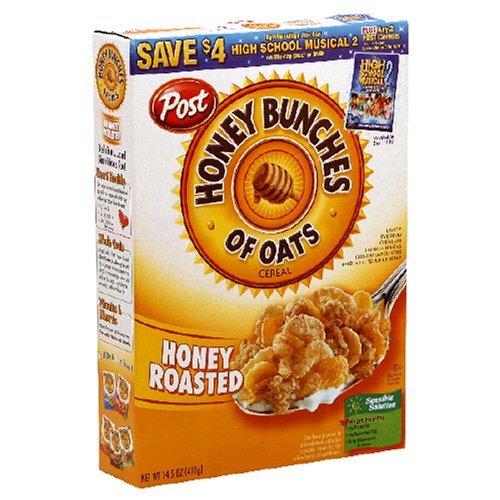 Post Honey Bunches Of Oats Honey Roasted Cereal, 14.5-Ounce Units (Pack of 6) by Post