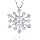 Sterling Silver & Diamond Accent Snowflake Pendant