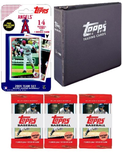 Los Angeles Angels 2009 Topps MLB Team Set with 3 Ring Binder and 3 Topps Packs
