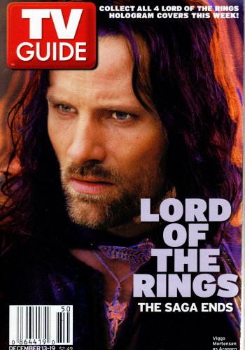 Viggo Mortensen - Aragorn Cover TV Guide Magazine December 13-19, 2003