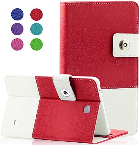 Samsung Galaxy Tab 4 8.0 Inch Case, Thilon TM Tab 4 8 Case - Premium Hybrid leather case for Galaxy Tab 4 8 with stand. Leather cover for Samsung Galaxy Tab 4 8.0" Tablet SM- T330 / T331 / T335 (Red)