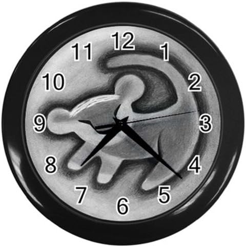 Simba Sketch on Tree Lion King Wall Clock (Black)