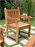 Baltic Armchair (Natural Wood) (36H x 24W x 25D)