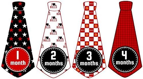 Monthly Baby Boy Basketball Tie Stickers Monthly Tie Stickers NBA Monthly Stickers Chicago Bulls Monthly Tie Stickers Monthly Sports Stickers