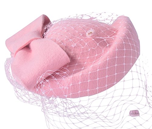 Pillbox Hat Veil Fascinator Party Wedding Retro Top Hat for Women