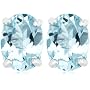 Sterling Silver 8x6mm Oval Blue Topaz Earrings