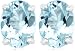 Sterling Silver 8x6mm Oval Blue Topaz Earrings