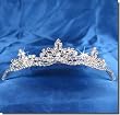Bridal Wedding Tiara Comb With Three-Crystal Center 42774