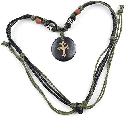 1 PCS Leather Necklace Collier QNN2010 Cross Pattern Fashion Neck Lace Jewellery Pendant Collar Sweater Long Chain Bib Retro