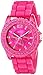 XOXO Women's XO8042 Rhinestone-Accented Watch with Fuschia Silicone Strap