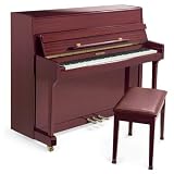 Suzuki M-34 43-Inch Acoustic Console Upright Piano,Red