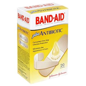 Band-Aid Brand Adhesive Bandages, Plus Antibiotic, Assorted, 20 Count (Pack of 2)