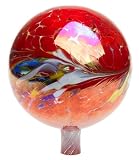 Bird Brain Model 16050 10-Inch Kaleidoscope Gazing Ball, Red