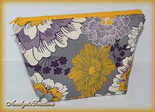 Cosmetic Bag, Make Up Bag, Flourish Flower Grey Cosmetic Bag, On The Go Bag, Cosmetic Pouch, Clutch Bag, Or Choose Other Design