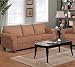 Contemporary Style Mocha Brown Fabric Sofa Couch Chair
