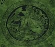 Celtic Sarong - "Dark Green Fairy" - Rayon, 44" X 66"
