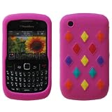 Brand new pink blackberry curve lozenge silicone case cover for 8520 with fre...