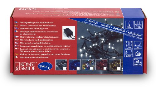 Konstsmide 2084-000 Microlight Lichterkette (180 klare Birnen, Multifunktion, 24V Au&szlig;entra Preisvergleich