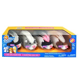 Zhu Zhu Pet Long Hair Hamsters Set of 4 by 