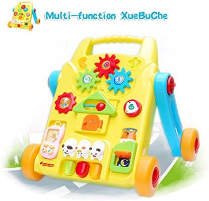 Fourling@Multifunction First Steps Baby Learning walkers with music for Baby Girls and Boys-Yellow