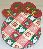 Scott's Cakes 1 lb. Wreath Christmas Sugar in a Classic Snowman Tin