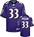 LeRon McClain Youth Jersey: Reebok Purple Replica #33 Baltimore Ravens Jersey