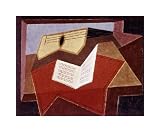 Guitar With Sheet Of Music by Juan Gris. Art Print Poster FRAME IT.. 20 inches width by 16.5 inches height. Highest Quality Art Poster Print