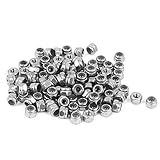 uxcell ナイロンロックナット 304ステンレス鋼材質 M2.5 自動ロック式 100個入り