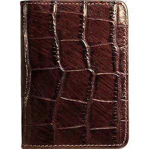 Buy Jack Georges Croco Collection Business Card Holder Business Accessories, Brown by Jack Georges