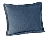 King Charles Matelasse Standard Sham, Provincial Blue