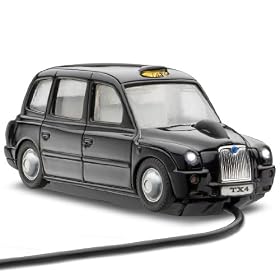 London Taxi TX4 Wired Optical Computer Mouse - Black