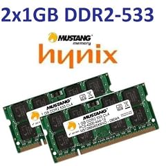 Dual Channel Kit: 2 x 1 GB = 2GB 200 pin DDR2-533 SODIMM (533Mhz, PC2-4200, CL4) - 100% kompatibel zu DDR2-400 (400Mhz, PC2-3200, CL3) f�r NOTEBOOKS