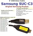Genuine Samsung Digital Camera SL420, SL102, SL201, SL202, SL310W, SL502, SL620 USB Data & Charger Cable Type12 SUC-C3