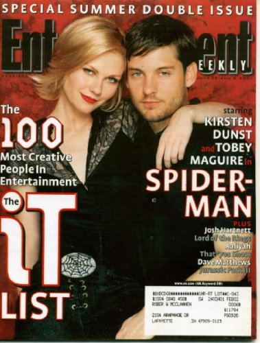 Entertainment Weekly June 29 & July 6, 2001 Spider-Man, Lord of the Rings, Josh Hartnett, Dave Matthews, Jurassic Park 3, Aaliyah, That 70s Show