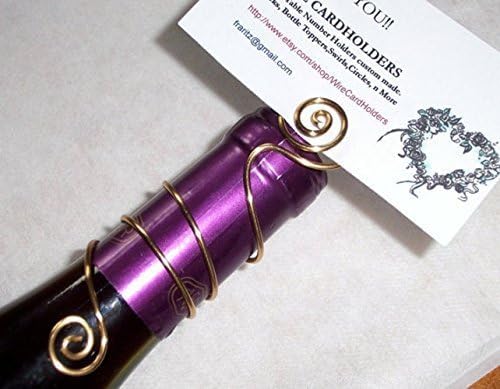 Wine Bottle Card Holders, Set 24 Wedding Table Number Holder