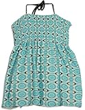 IMAGE OF Girlfriends by Anita G - Girls Retro Dot Halter Sundress, Blue, Brown (Size 4)