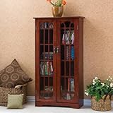 Window Pane Media Cabinet - Cherry