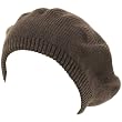 Solid Soft Beret Tam Tight 2ply Knit Winter Hat Gray