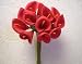 2 RED Mini Calla Lily Foam Flower Stem Bundles Artificial Wedding