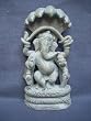 Dancing Ganesha: Obstacle Remover, Hand Carved Stone Statue 4 Inch
