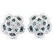 10K White Gold 2.00 Carat White and Treated Blue Diamond Earrings