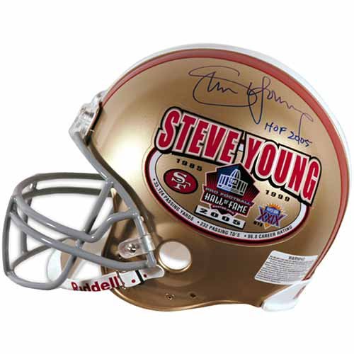 Mounted Memories San Francisco 49ers Steve Young Signed Hall of Fame Helmet