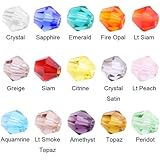 Beadnova Wholesale Mix Lot 1500 pcs Bicone 4mm Xillion Bicone Crystalized Crystal Glass Beads For Jewelry Making Findings with Container Box