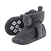 Little Treasure Baby Cozy Fleece Booties with Non Skid Bottom, Charcoal Gray, 0-6 Months