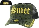 SMET Christian Audigier Ed Hardy Mens Womens Unisex Tattoo Trucker Hat Green/Black