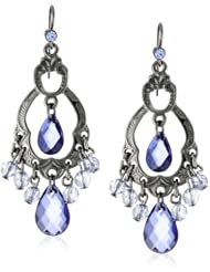 1928 Jewelry Harvest Blueberry Hues Chandelier Earrings