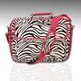 15.4" Pink Trim Zebra Pattern Laptop Case Notebook Bag